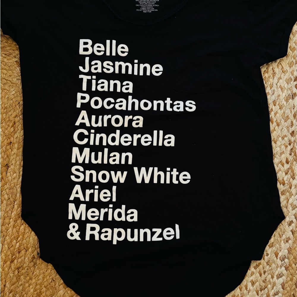 Black Disney Princess Shirt